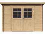 Abri de jardin en bois monopente "Rowan" - 9,5 m² - 28 mm - Beige
