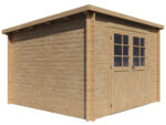 Abri de jardin en bois monopente "Rowan" - 9,5 m² - 28 mm - Beige