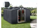 Abri de jardin métal - "Vegas"- 15 m² avec panneaux solaires - Gris